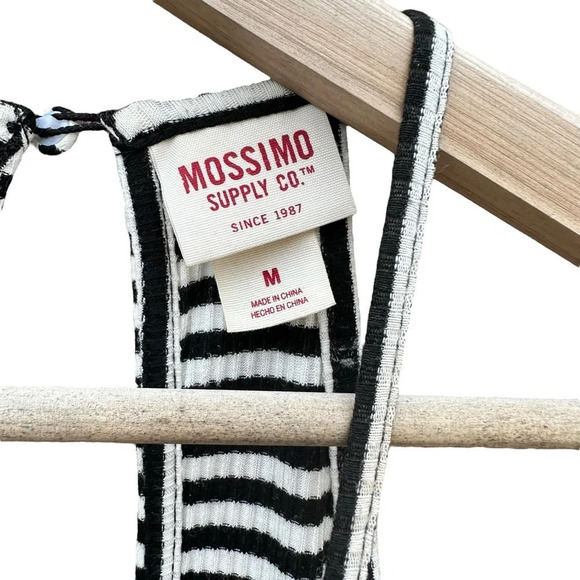 Mossimo women's black and white striped dress, sleeveless size medium - Picture 3 of 3